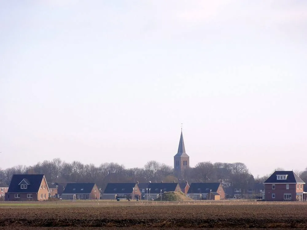 Warffum: Zicht op Warffum vanaf het Warfummerbos